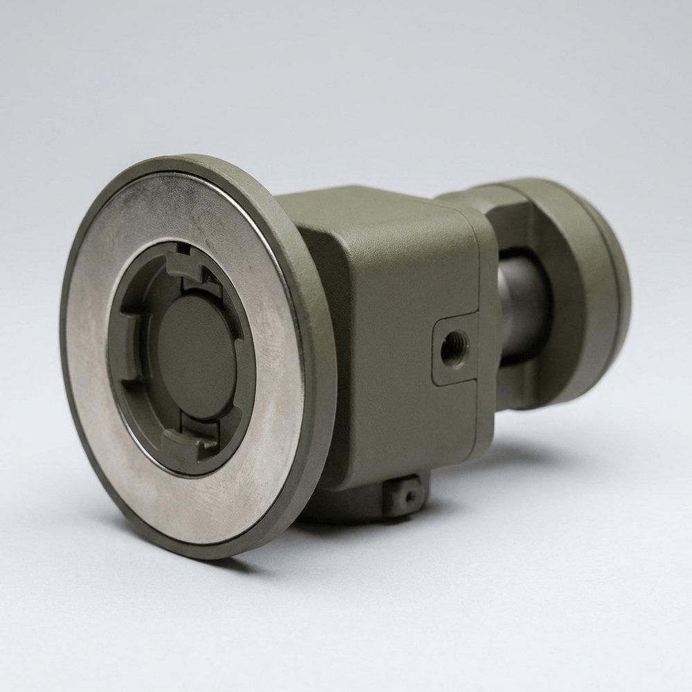 Magnetic mounting pad for ferrous steel surfaces.